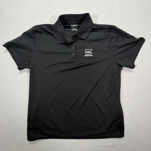 Core365 Polo Shirt Women XL Good Black Glock Perfection Logo Performance Shirt